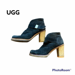 UGG Women's Leather Sherpa Ankle Boots Sz 10